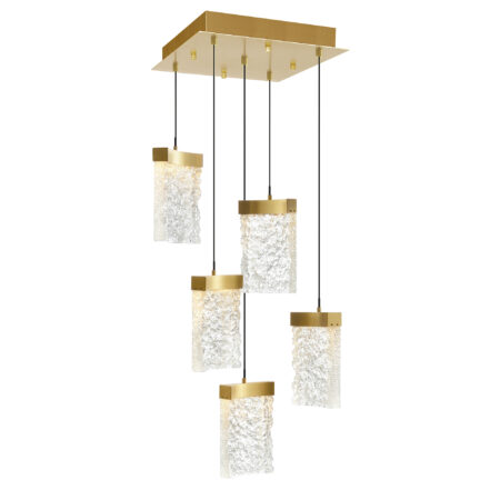 Lava Integrated LED Brass Mini Pendant