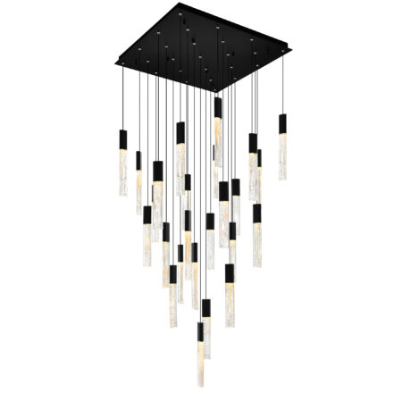 Greta Integrated LED Black Chandelier